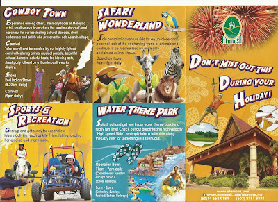 Leaflet- A'famosa Melaka Accomodation (Jan 2013)  Cowboy Town, Sport & Recreation, Safari Wonderland and Water Theme Park.