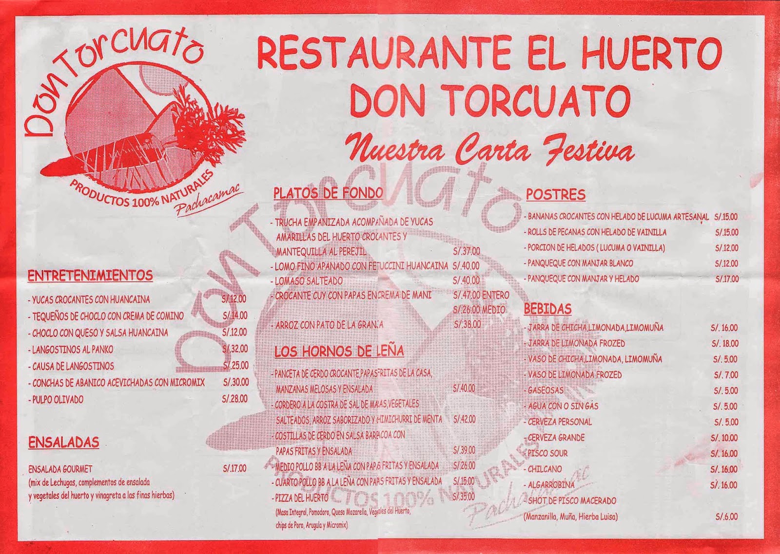 ¡Provecho! EL HUERTO DON TORCUATO
