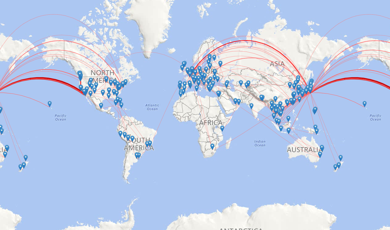 FLIGHT ROUTES I'VE TAKEN