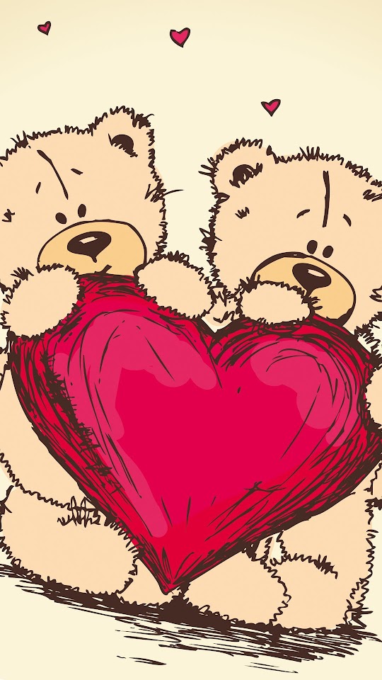 Valentines Teddy Bear Android Wallpaper