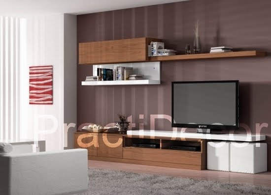 Ideas de modelos de amoblamientos modulares para sala tv audio