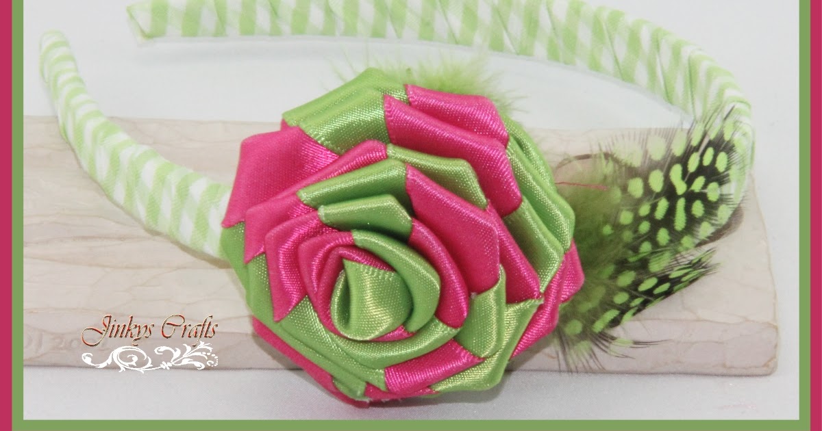 Set of 3 christmas headband hairclip gold baby headband holiday Jinky's Crafts & Designs: Christmas Ribbon Headband - Day 8