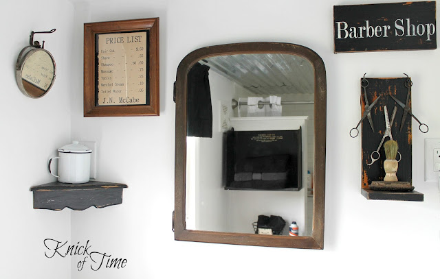 See how we turned an old laundry room into a unique vintage style bathroom! - KnickofTime.net