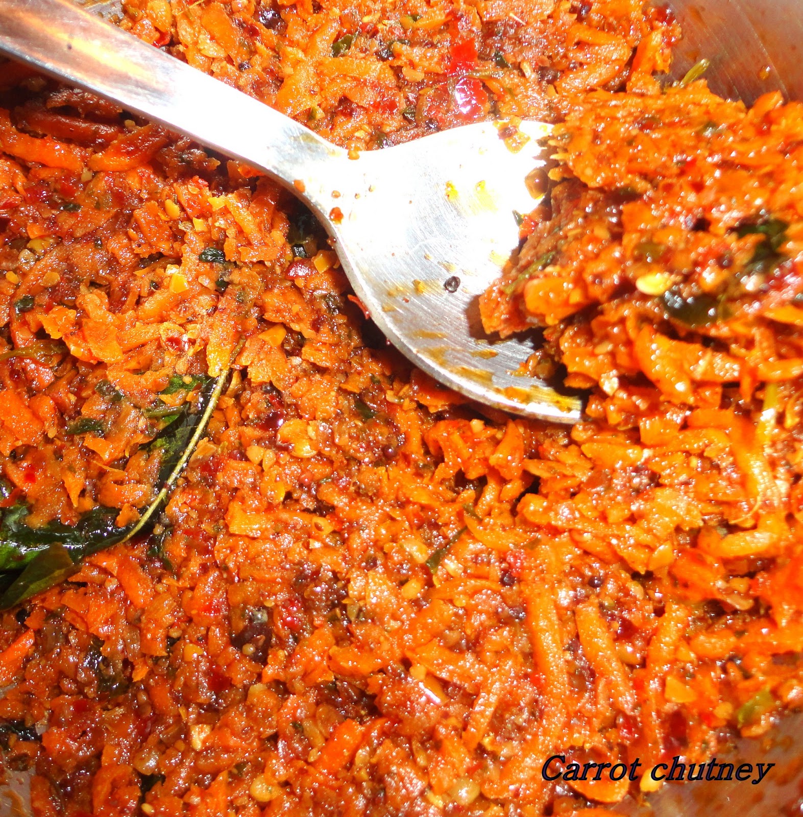 Grated Carrot Chutney/Pickle