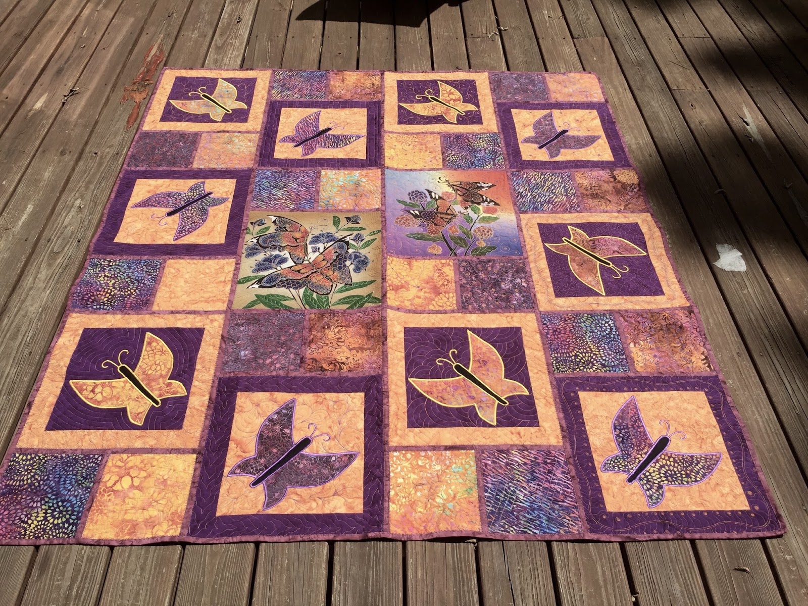 The Free Motion Quilting Project A Dancing Butterfly Quilt