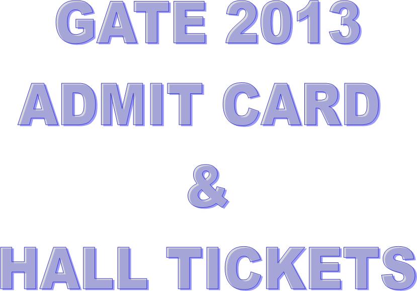 gate admit card