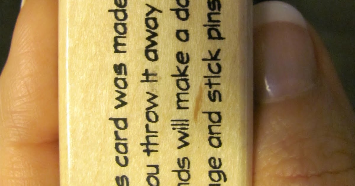 Crafting 4 Fun Funny Stamp for Back of Card