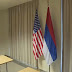 AS Pasang Bendera Rusia Terbalik di Konferensi Zurich