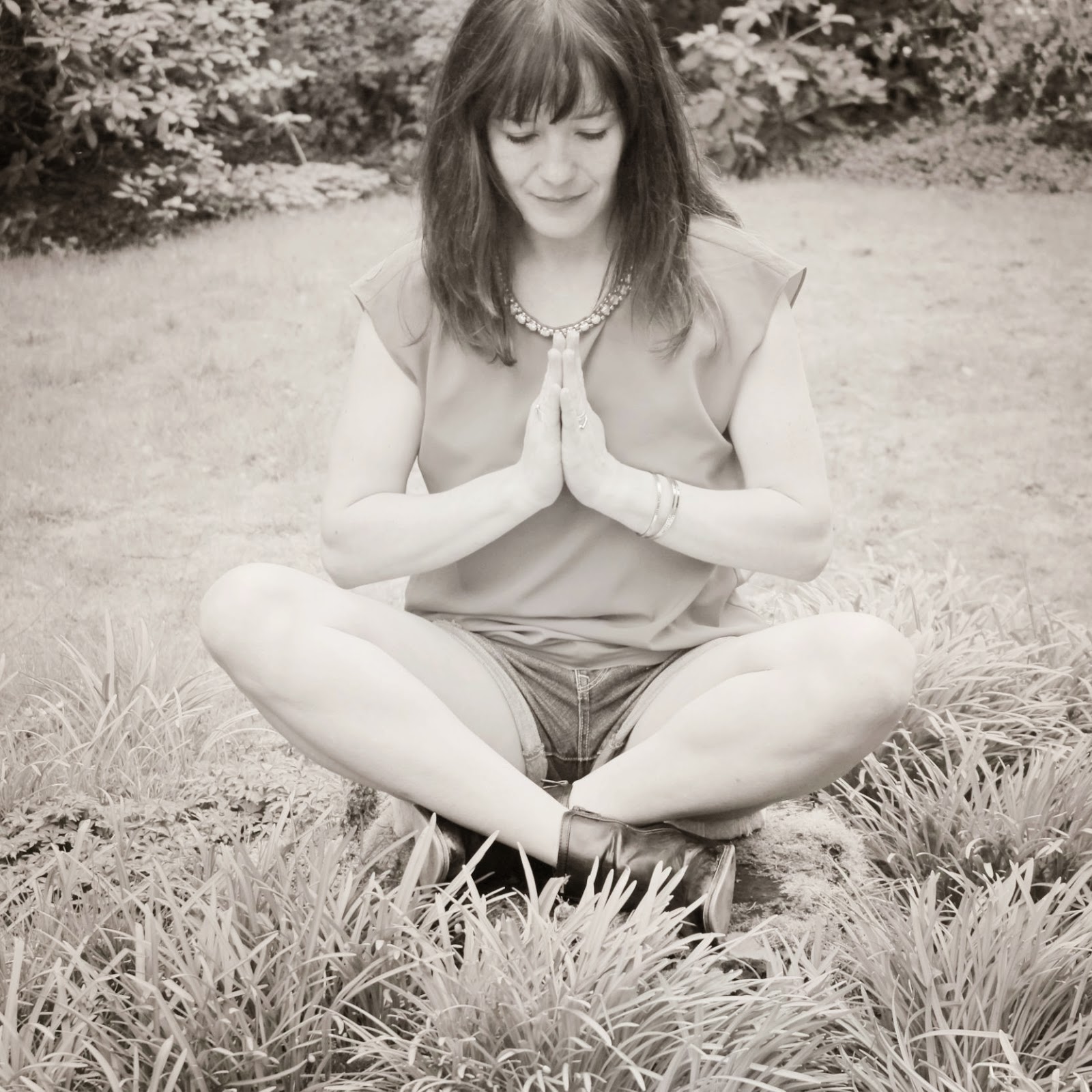 Yoga prayer pose