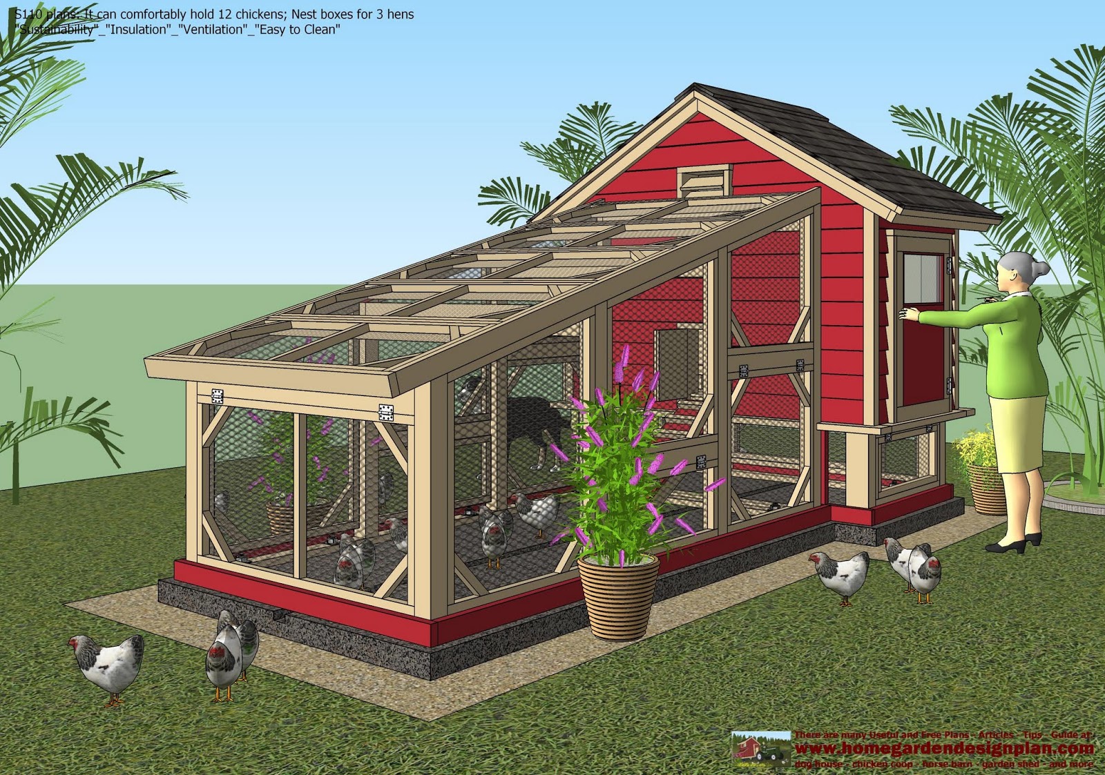 Sntila: S110 Chicken Coop Plans Construction Chicken Coop 