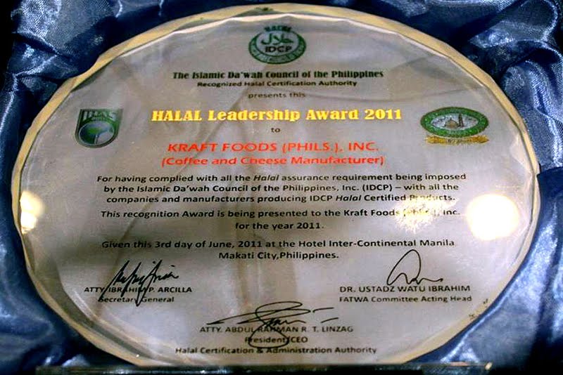 The Mindanao Examiner Kraft Foods Philippines Receives Halal