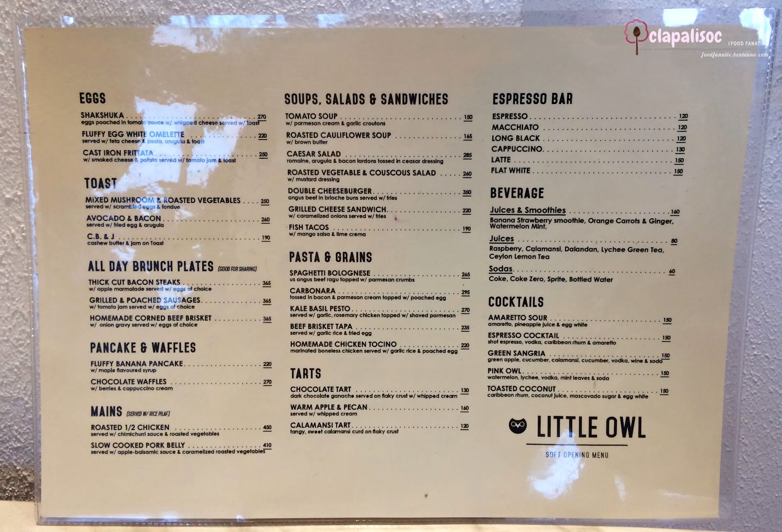 Little Owl Cafe The Newest Restaurant of the Lola Group is NOW OPEN