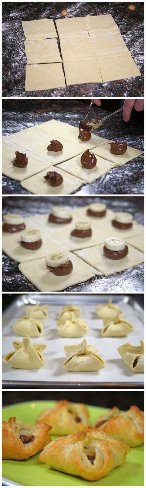 Nutella and Banana Pastry Purses | Best Recipes Ever