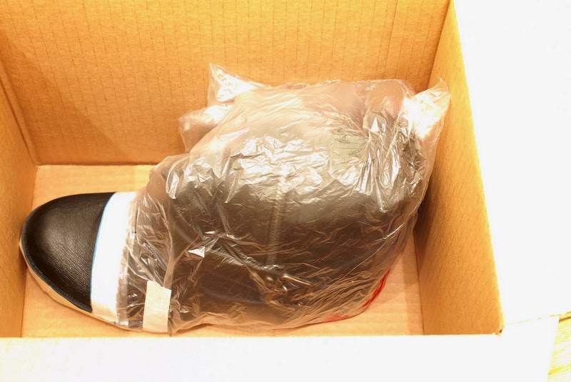 DIY Metal Cap Toe Boots Pink Stripey Socks