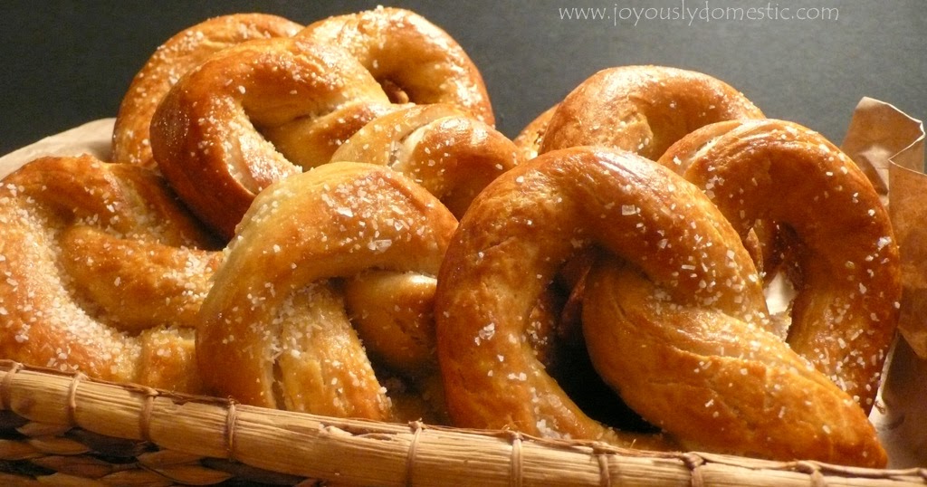 Joyously Domestic Alton Brown's Homemade Soft Pretzels
