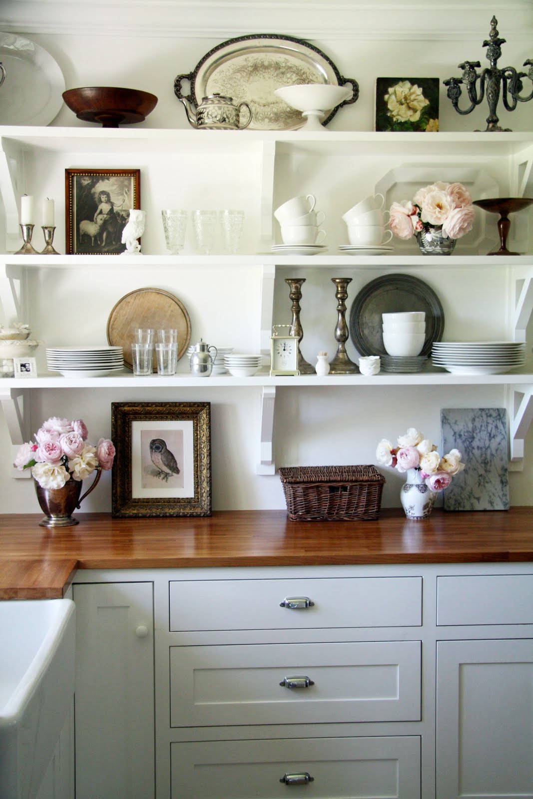 Gemma Moore Kitchen Design Vintage Open Shelving