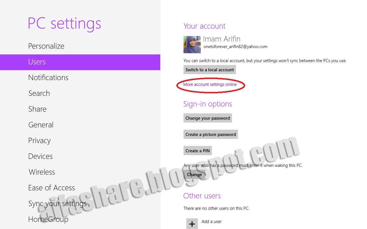 Cara Daftar/Buat Akun Microsoft Pada Windows8 | Aifa Tips Trik Dan Download