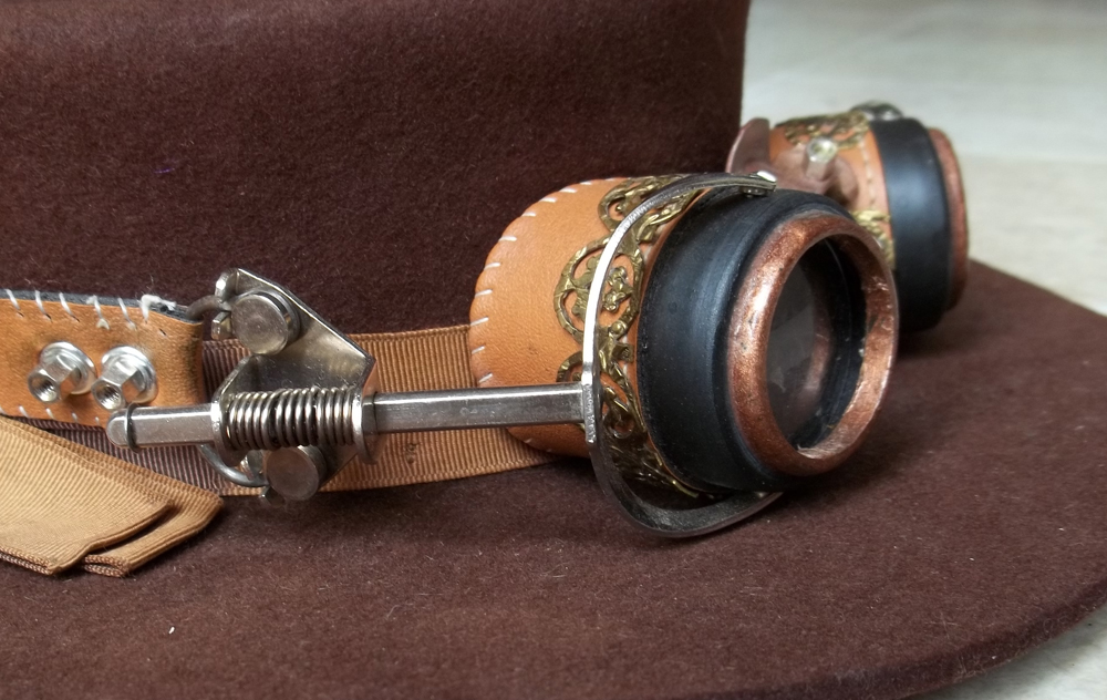 All Things Crafty Steampunk on the Cheap DIY goggles from stuff you have