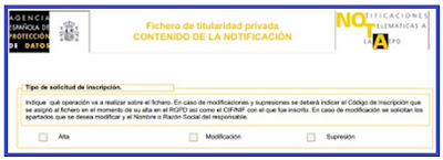 web oficial de la Agencia Española de Protección de datos