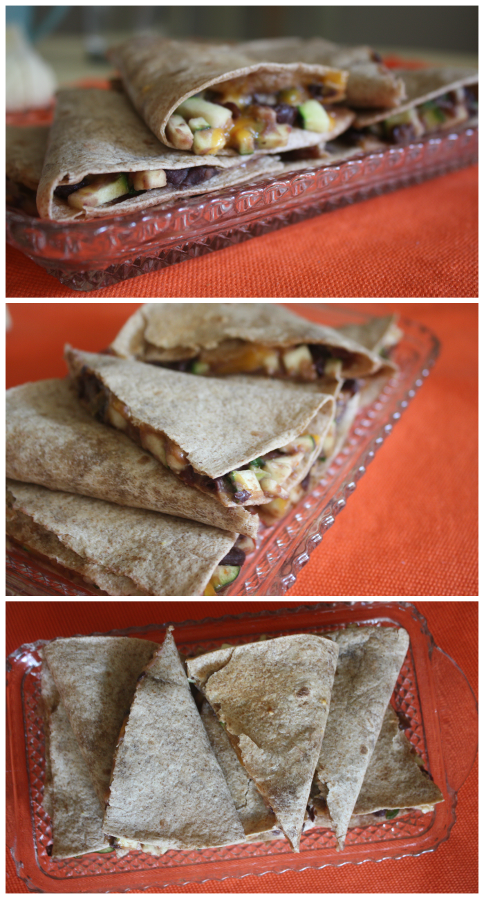 a.b.daisy EASY BLACK BEAN ZUCCHINI QUESADILLAS