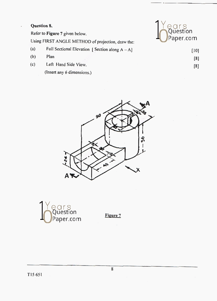 icse 2015 class 10th Technical Drawing Applications question paper icse 2015 class 10th Technical Drawing question paper