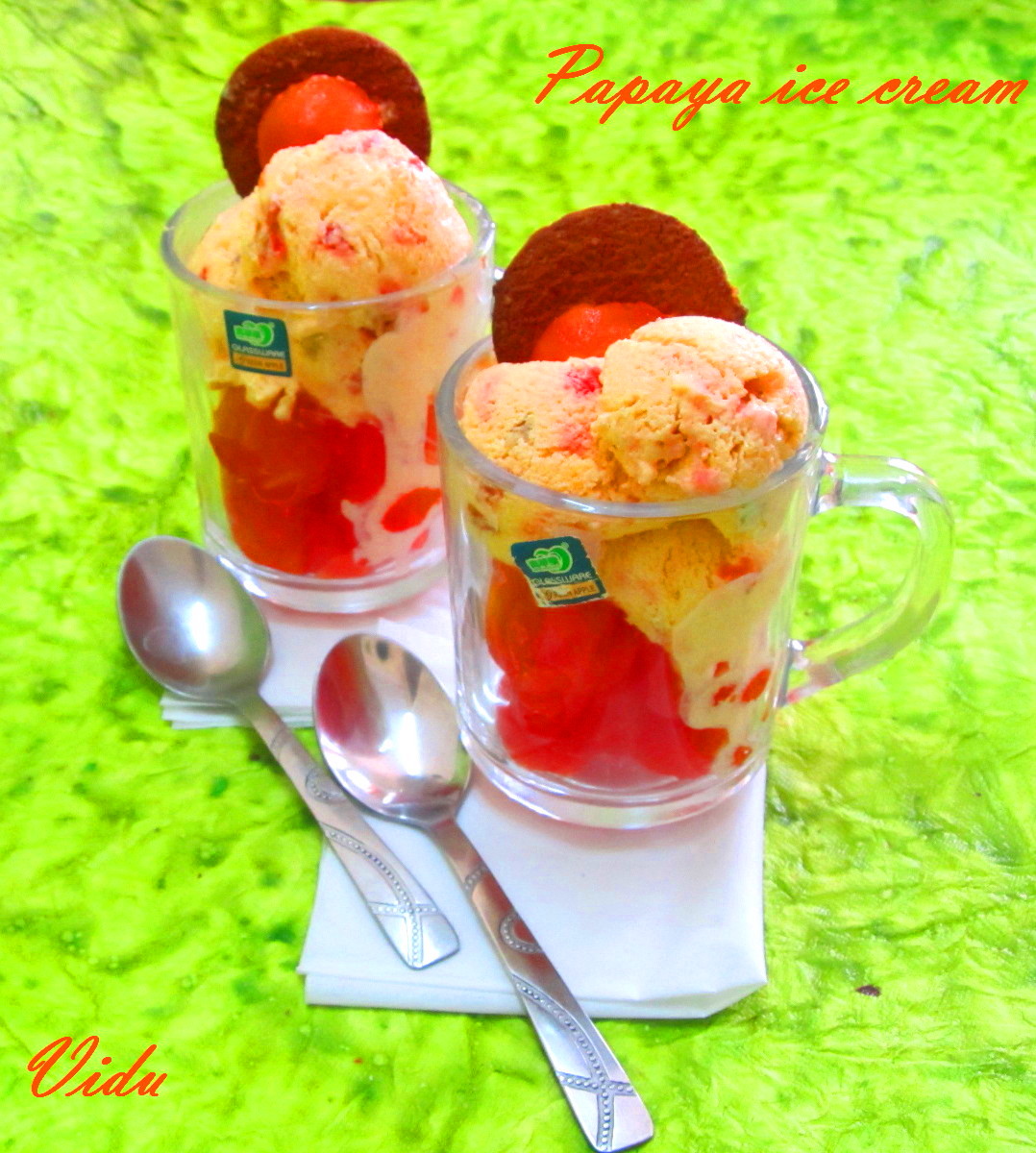 Vidyascooking Papaya Ice cream