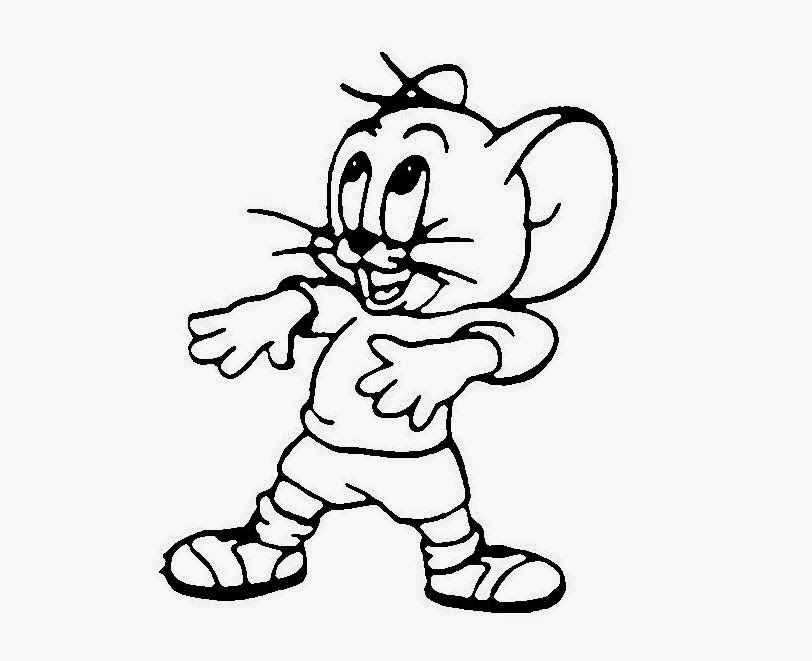 Noty And Happy Jerry the Mouse Colour Drawing HD Wallpaper