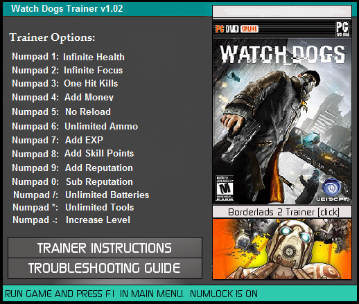watch dogs 2 cheat codes