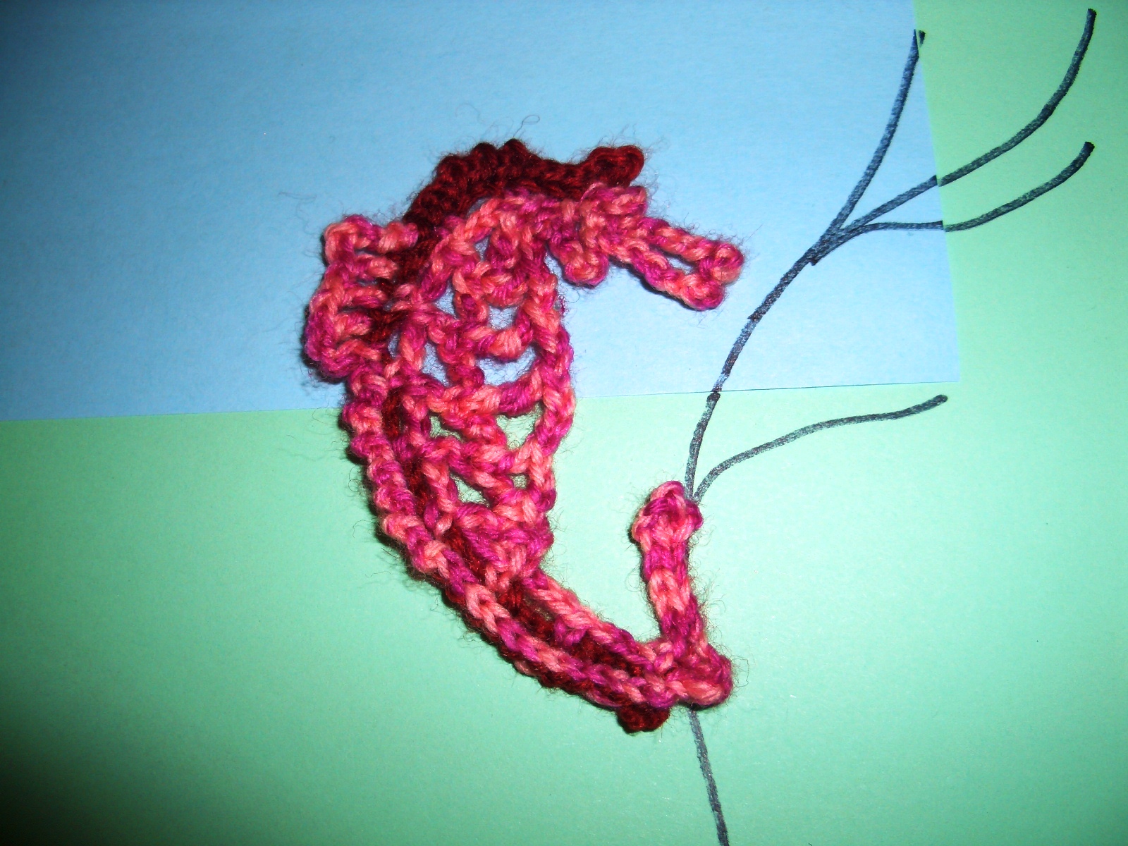 Crochet Parfait Seahorse Applique