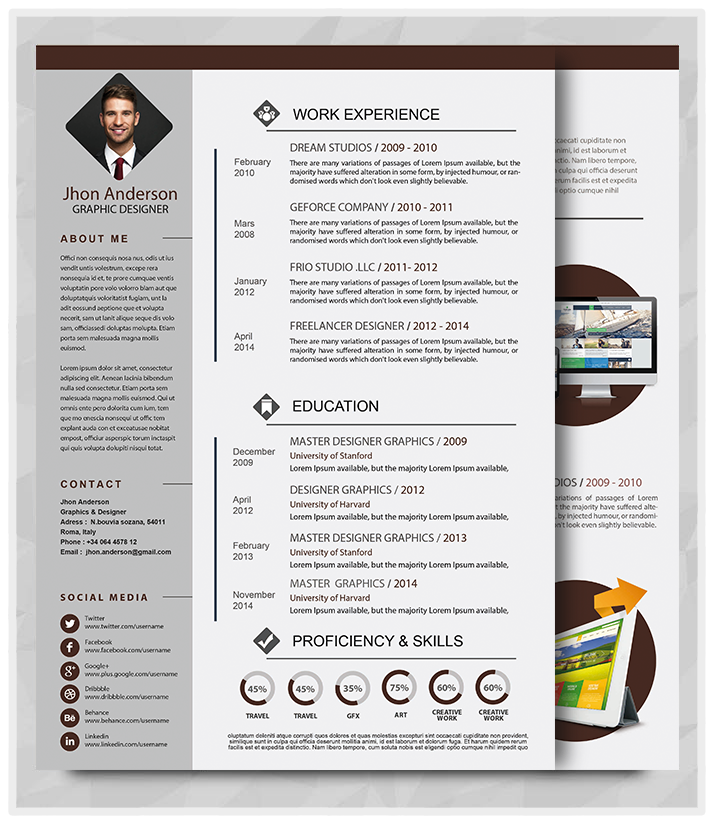 best professional resume templates  psd  ai  word