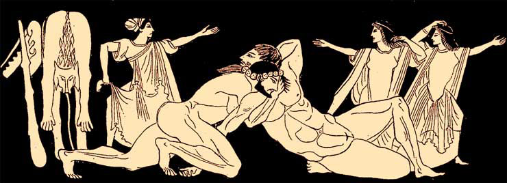 Hercules vs Antaeus vase by Euphronios.