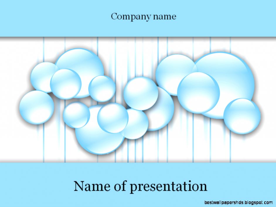 Water Bubbles PowerPoint Template Water Bubbles PowerPoint Template