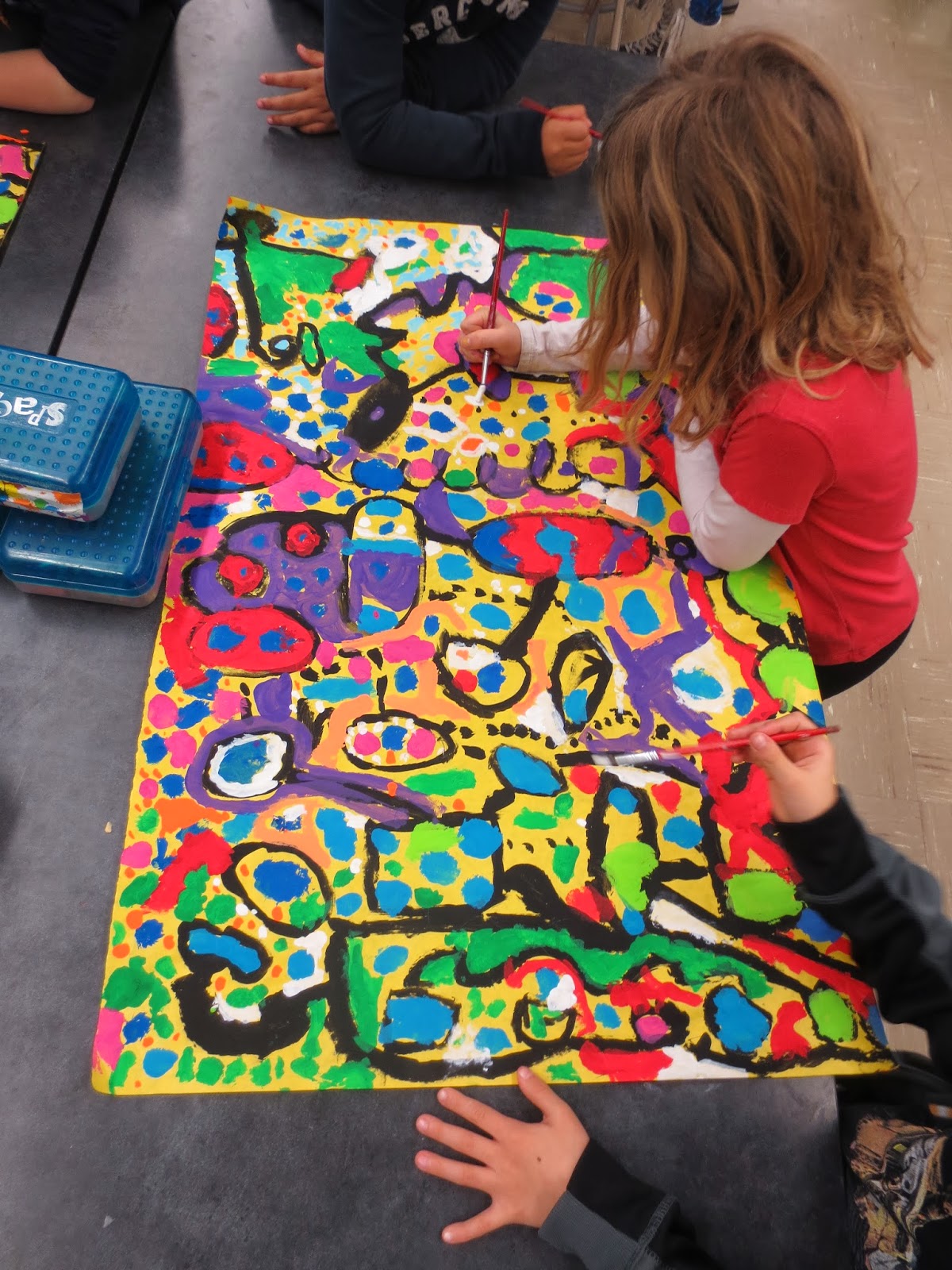 Zilker Elementary Art Class: Kinder and First Grade Circle Paintings