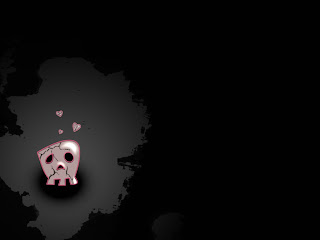 EMO Sad Love Skull Dark Gothic Wallpaper
