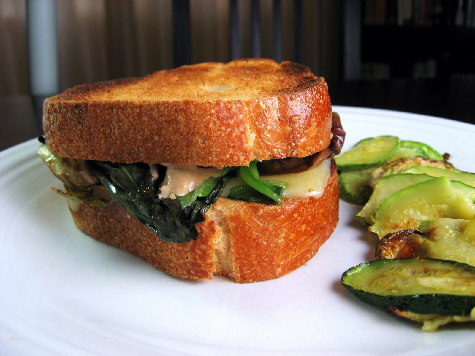 Robyn Cooks Grilled Cheese with Gruyere, Radicchio, Roasted Garlic