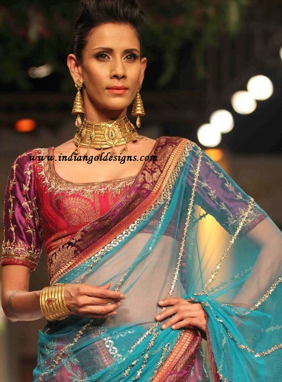 Gold and Diamond jewellery designs Fusion gold jewellery