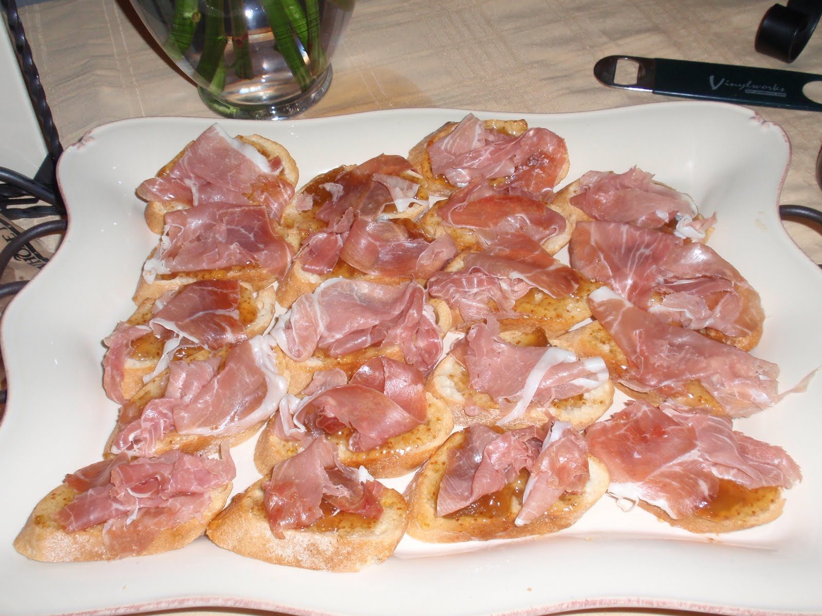My Italian Grandmother Prosciutto and Fig Crostini