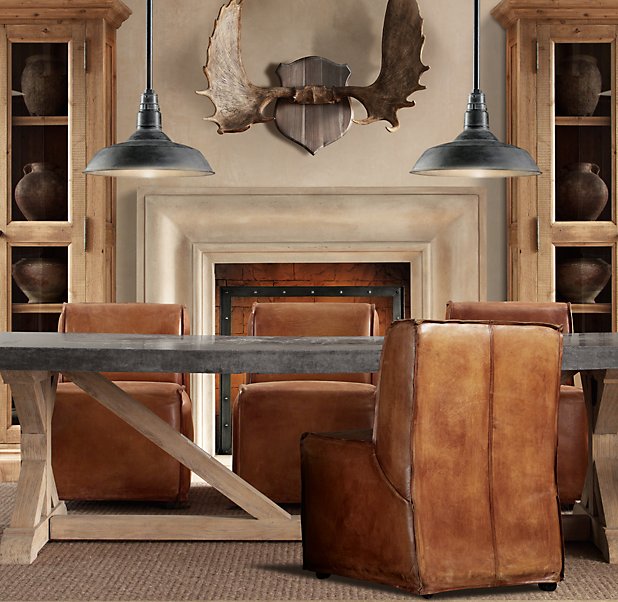 Lighting Design 101 The Dining Room Vintage Barn Pendant By Restoration Hardware