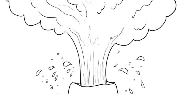 Free Coloring Pages : Issued A Cloud Of Volcanic Heat