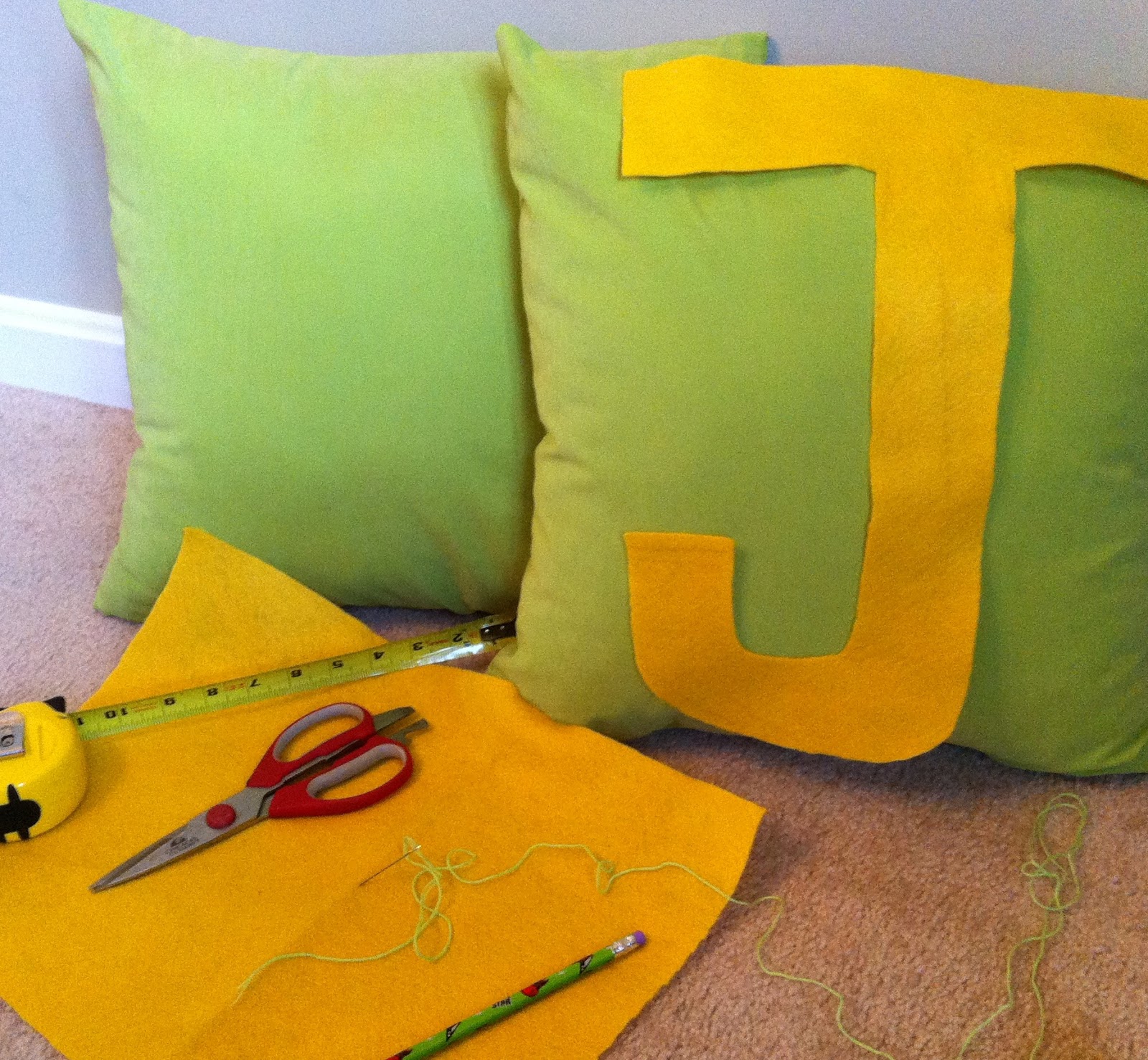 Make Personalized Letter Initial Pillows