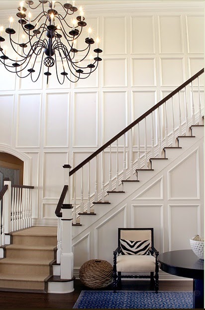 Cottage | Modern: Painted Wall Paneling