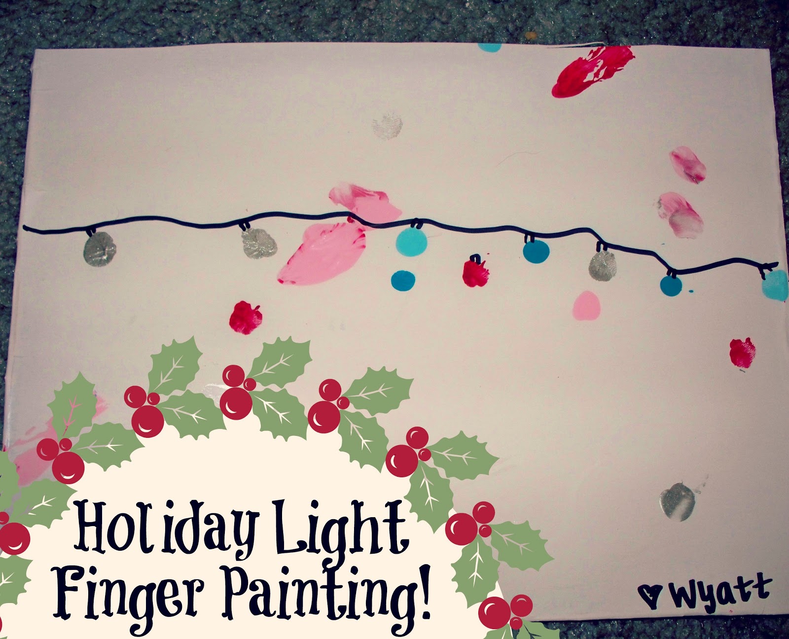 Holiday Lights Finger Painting Kendall Rayburn