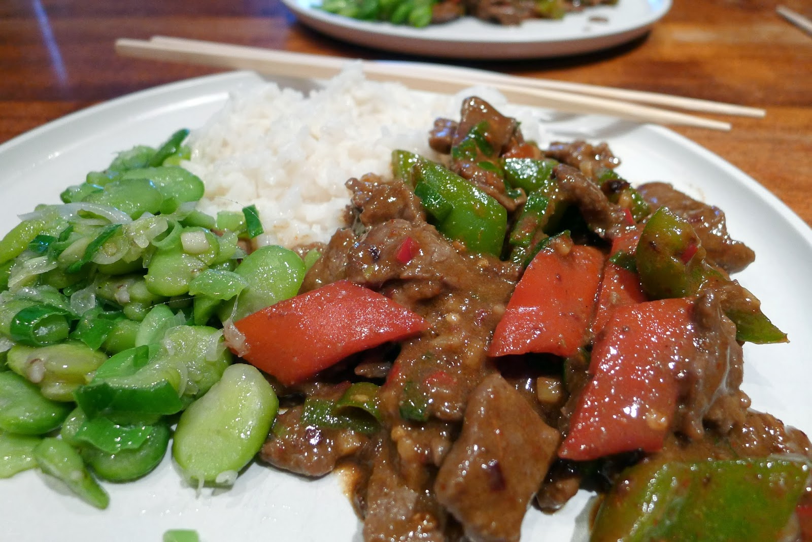 Culinary Adventures in London Beef with Cumin and Sichuan Broad Beans