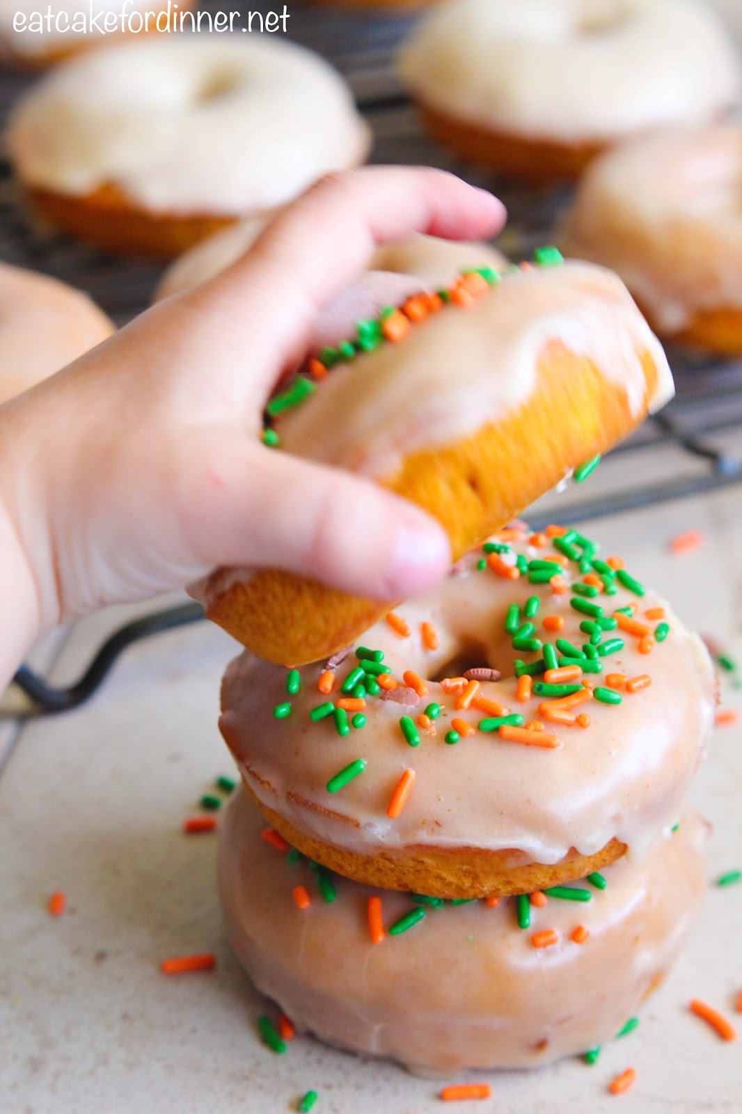 Baked Pumpkin Donuts with Brown Butter Glaze • The Crumby Kitchen