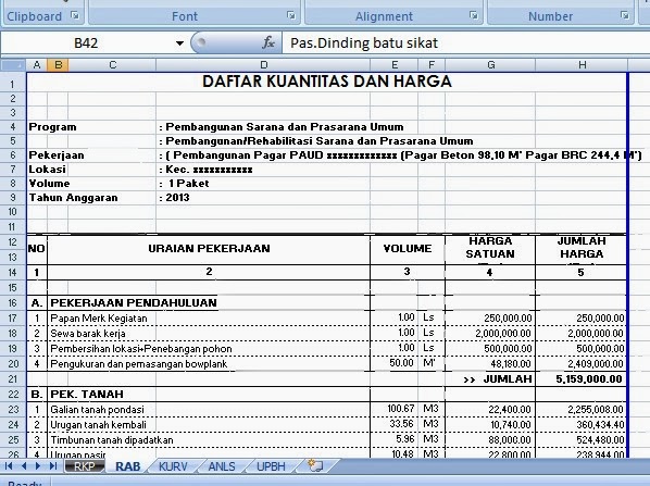 KUMPULAN RAB DAN GAMBAR BANGUNAN SEKOLAH KUMPULAN RAB DAN