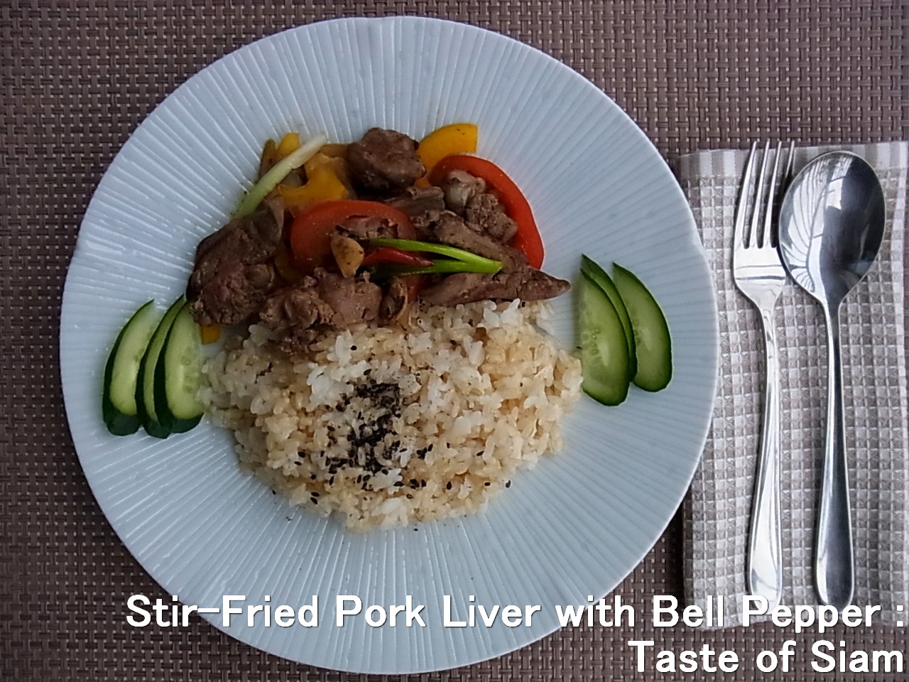 Stir Fry Pork Liver with Bell Pepper