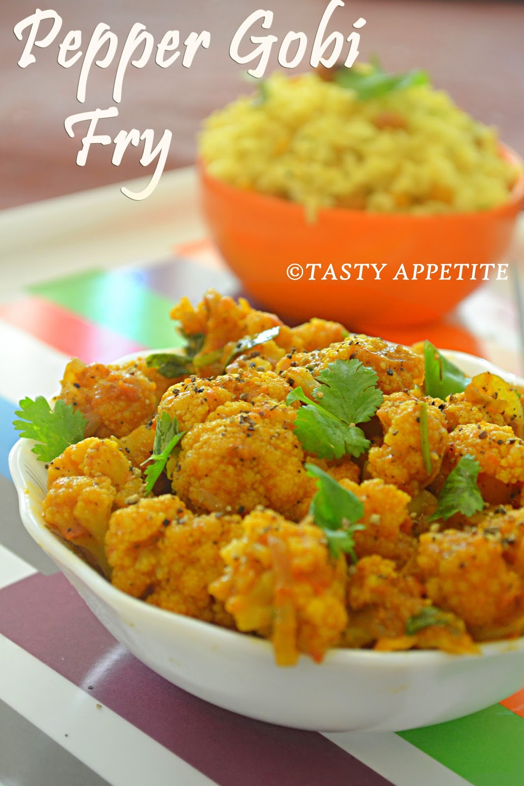 PEPPER GOBI FRY / CAULIFLOWER PEPPER FRY / EASY GOBI RECIPES / STEP BY STEP