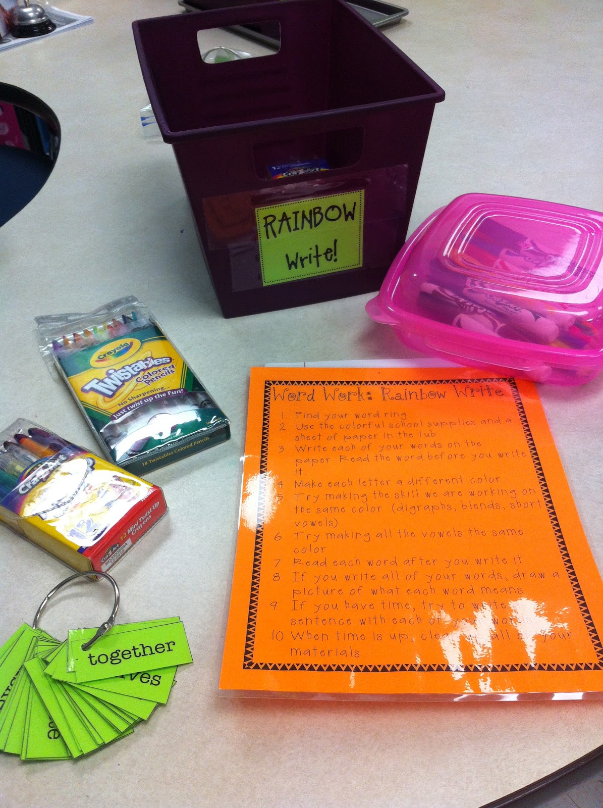 The Common Core Classroom Daily 5 Word Work Tubs