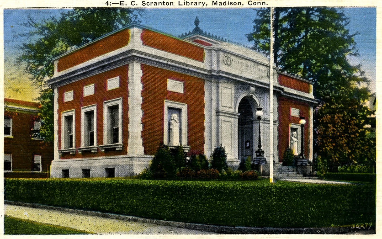 Library Postcards E.C. Scranton Library, Madison, Connecticut