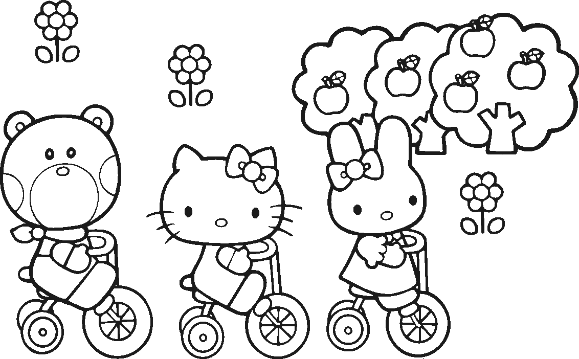 Hello Kitty Coloring Pages Printable Pages A Colorier